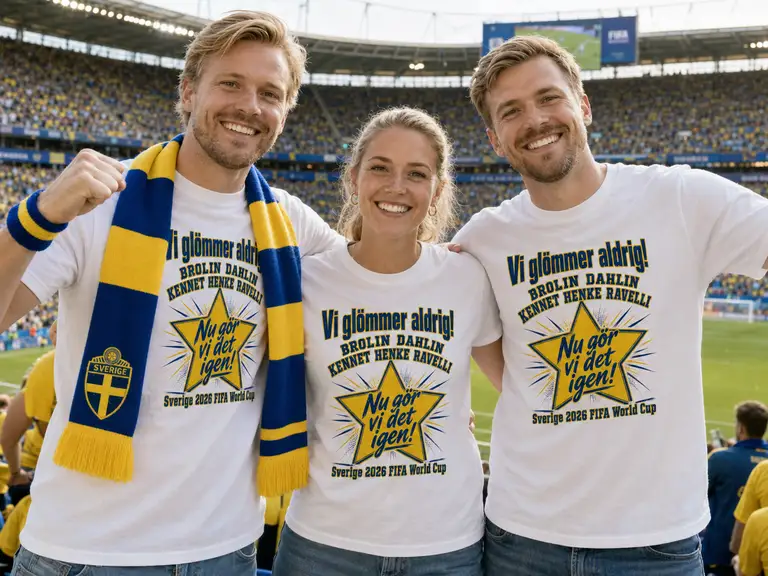 Supportrar på stadion i tröjan